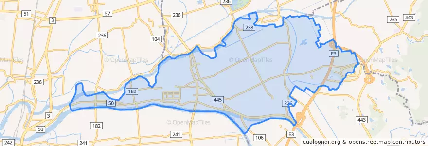 Mapa de ubicacion de 嘉島町.