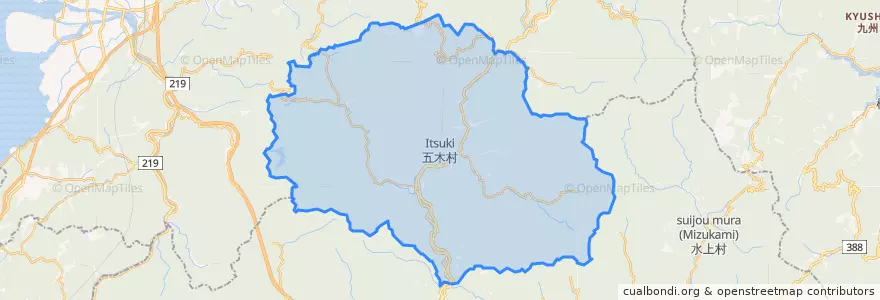 Mapa de ubicacion de Itsuki.