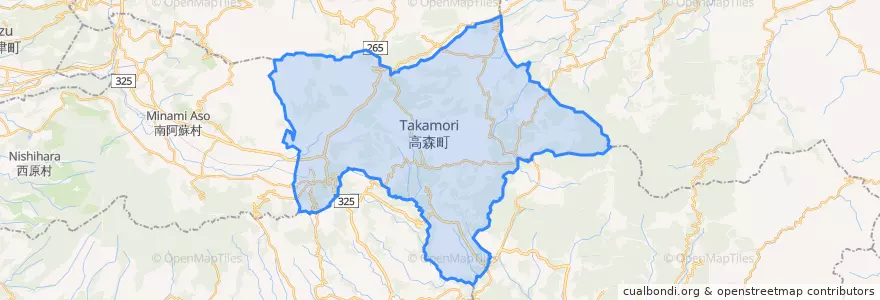 Mapa de ubicacion de Takamori.