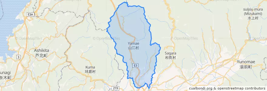 Mapa de ubicacion de 山江村.