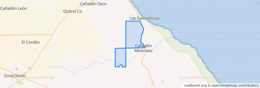 Mapa de ubicacion de Las Catalinas.