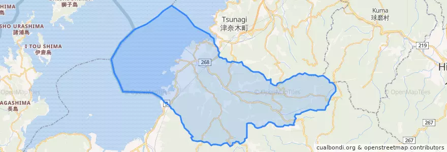 Mapa de ubicacion de Минамата.