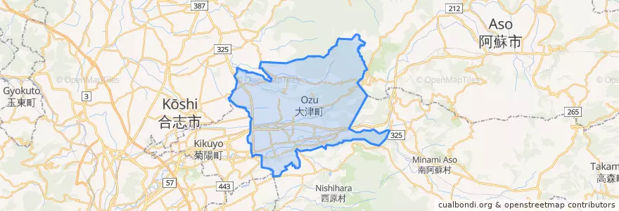 Mapa de ubicacion de 大津町.