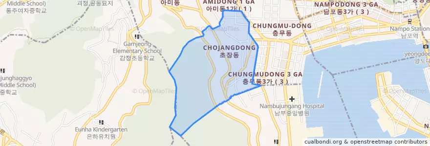 Mapa de ubicacion de Chojang-dong.
