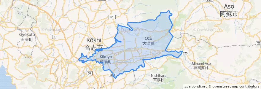 Mapa de ubicacion de 菊池郡.