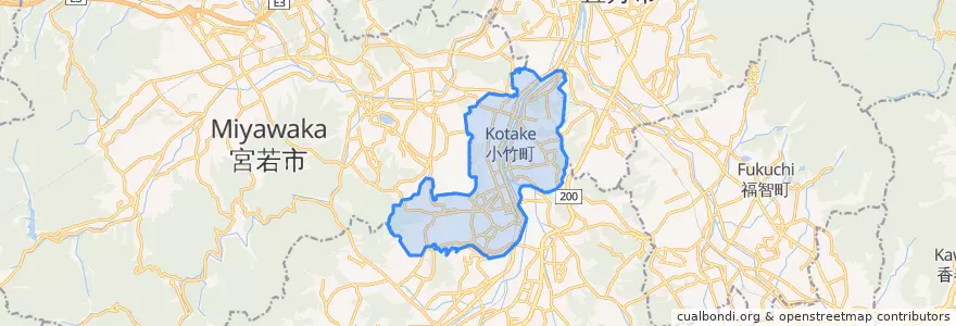 Mapa de ubicacion de 小竹町.