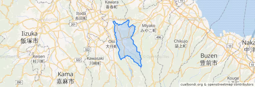 Mapa de ubicacion de 赤村.