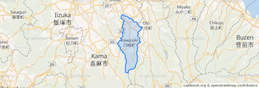 Mapa de ubicacion de 川崎町.