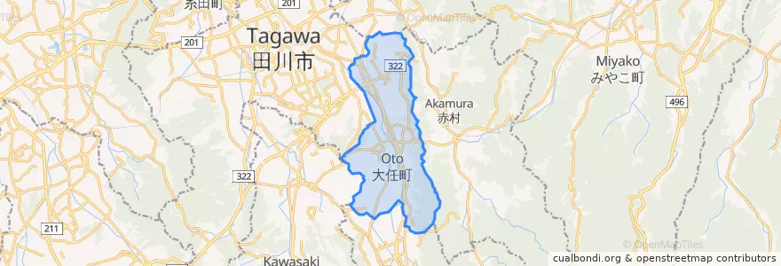 Mapa de ubicacion de 大任町.