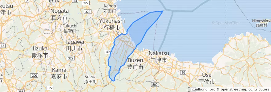 Mapa de ubicacion de 筑上町.
