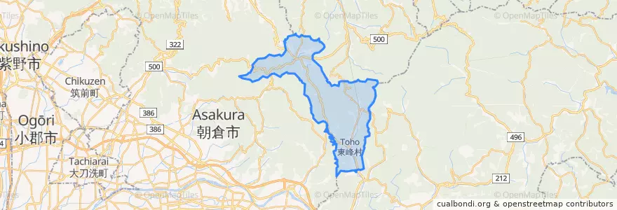 Mapa de ubicacion de 東峰村.