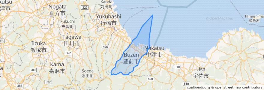 Mapa de ubicacion de Buzen.