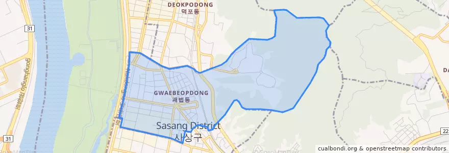 Mapa de ubicacion de Gwaebeop-dong.