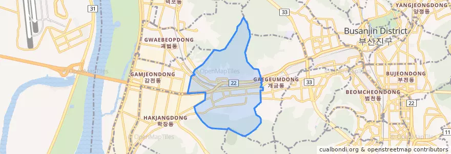 Mapa de ubicacion de Jurye-dong.