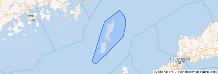 Mapa de ubicacion de 쓰시마시.