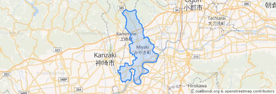 Mapa de ubicacion de みやき町.