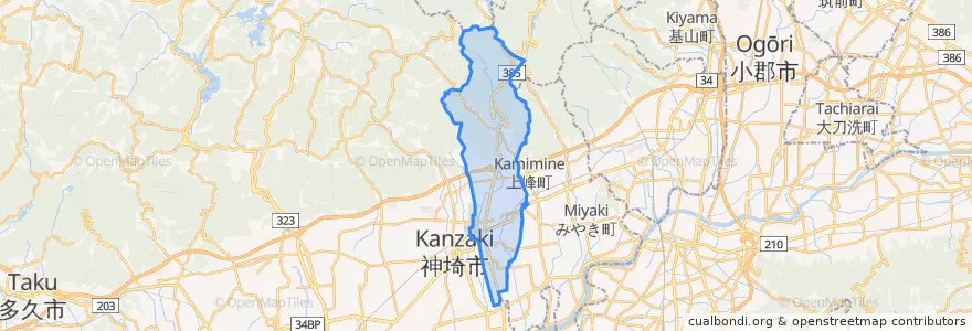 Mapa de ubicacion de 吉野ヶ里町.
