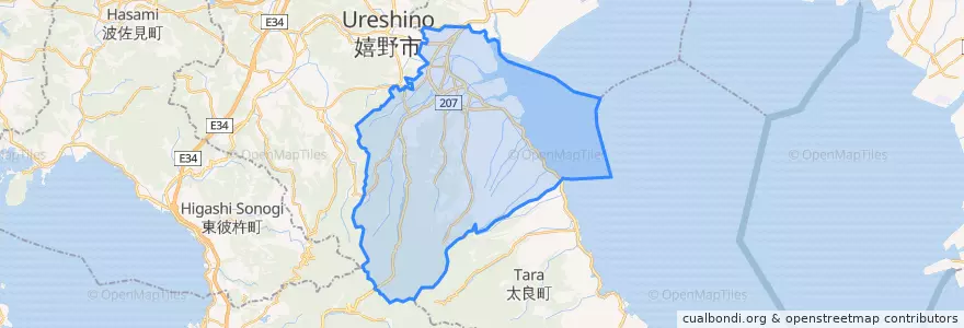 Mapa de ubicacion de 鹿島市.
