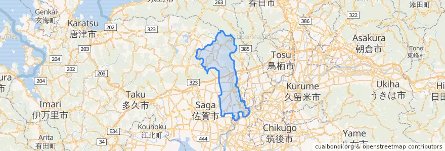 Mapa de ubicacion de 神埼市.