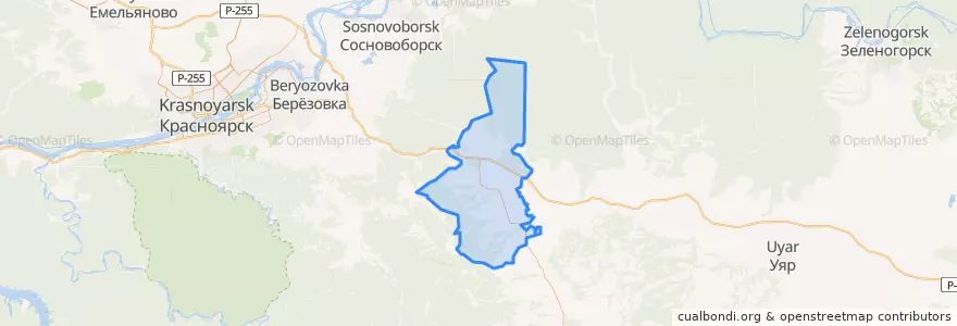 Mapa de ubicacion de Первоманский сельсовет.