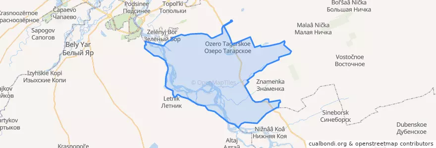 Mapa de ubicacion de Лугавский сельсовет.