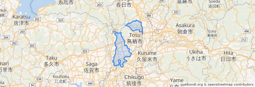 Mapa de ubicacion de 三養基郡.