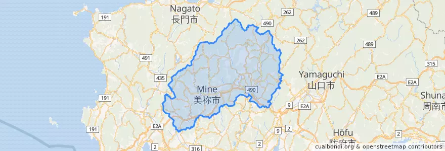 Mapa de ubicacion de Mine.