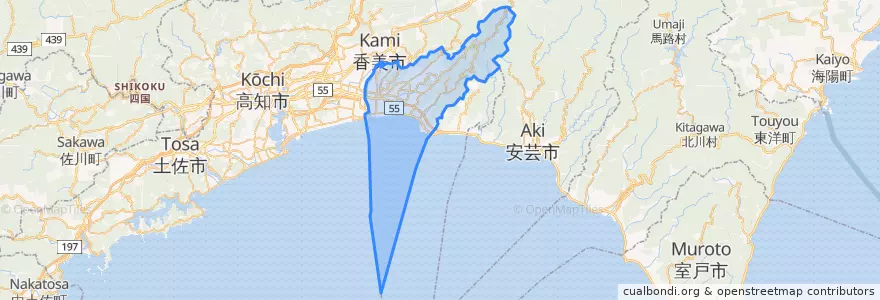 Mapa de ubicacion de Konan.
