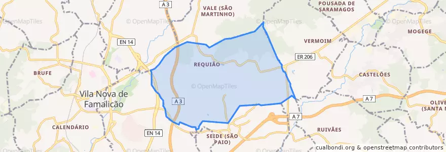 Mapa de ubicacion de Requião.