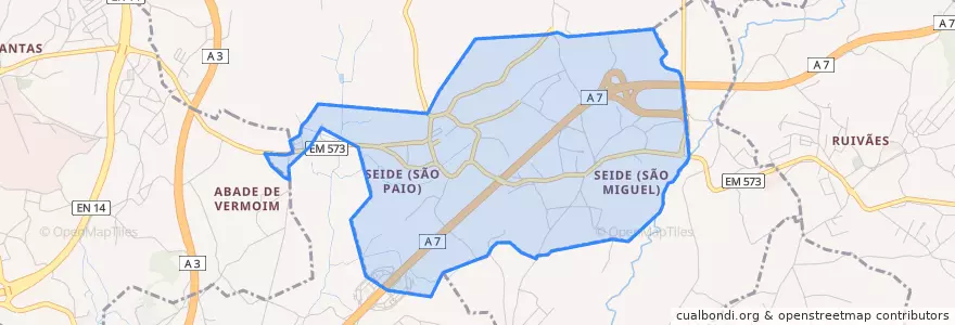 Mapa de ubicacion de Seide.