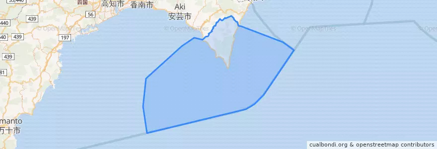 Mapa de ubicacion de 室戸市.