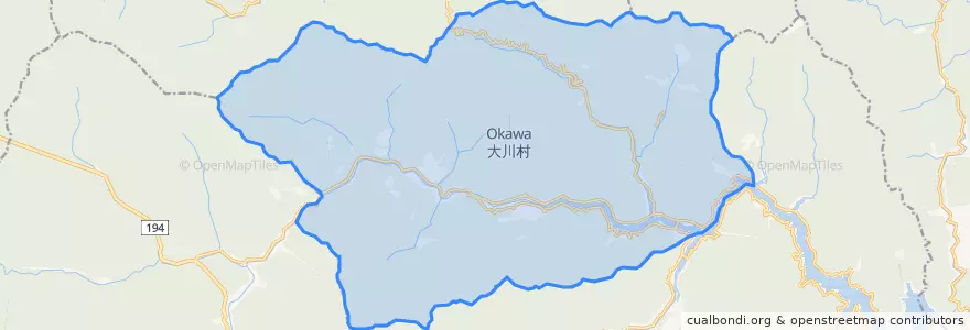 Mapa de ubicacion de Okawa.
