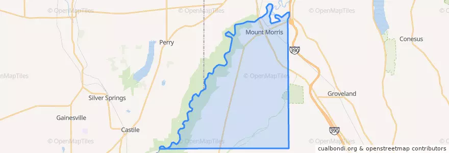 Mapa de ubicacion de Mount Morris Town.