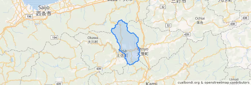 Mapa de ubicacion de 本山町.