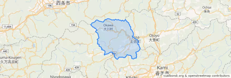 Mapa de ubicacion de 土佐郡.