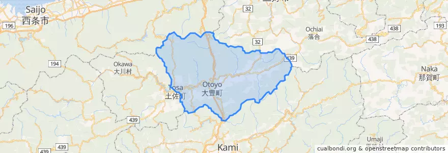 Mapa de ubicacion de 長岡郡.