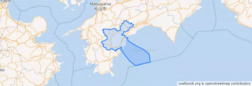 Mapa de ubicacion de 高岡郡.
