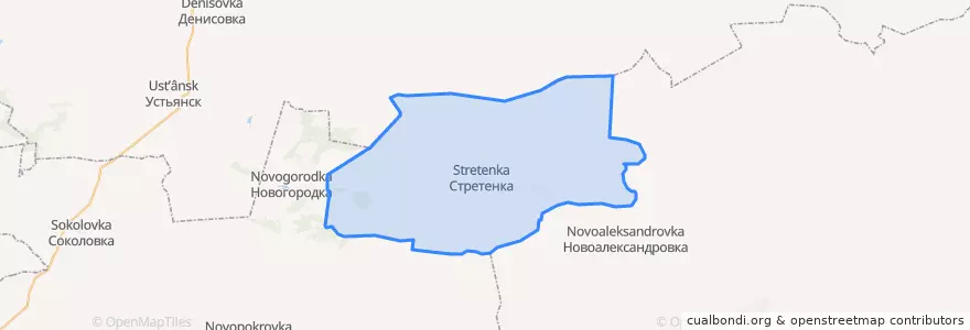 Mapa de ubicacion de Стретенский сельсовет.