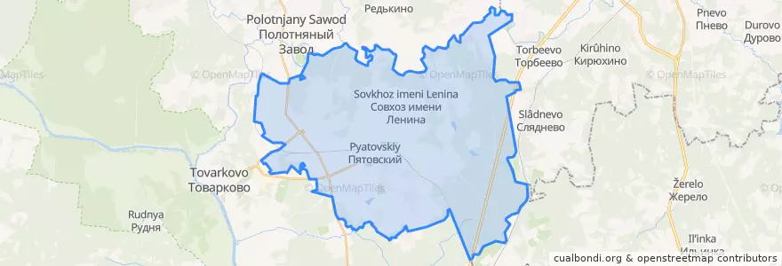 Mapa de ubicacion de сельское поселение Село Совхоз имени Ленина.