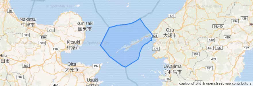 Mapa de ubicacion de 伊方町.