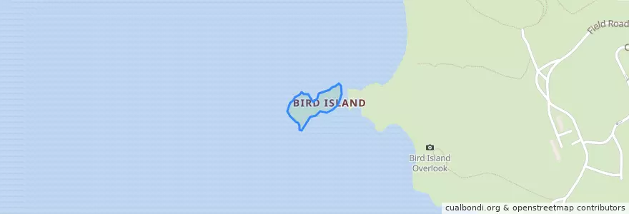 Mapa de ubicacion de Bird Island.