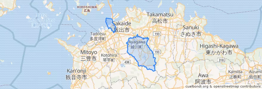 Mapa de ubicacion de 绫歌郡.