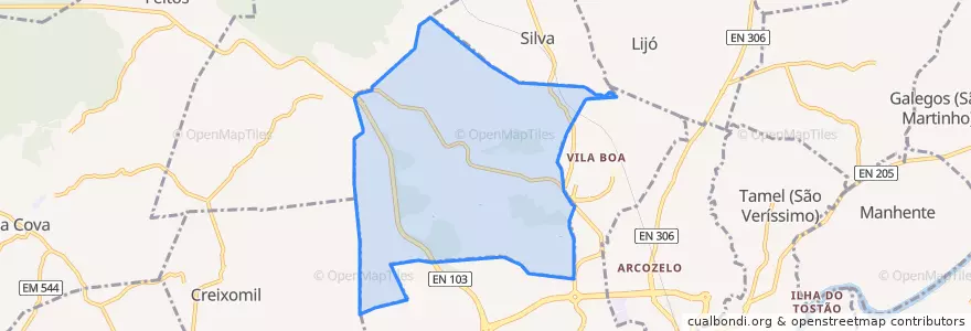Mapa de ubicacion de Abade de Neiva.