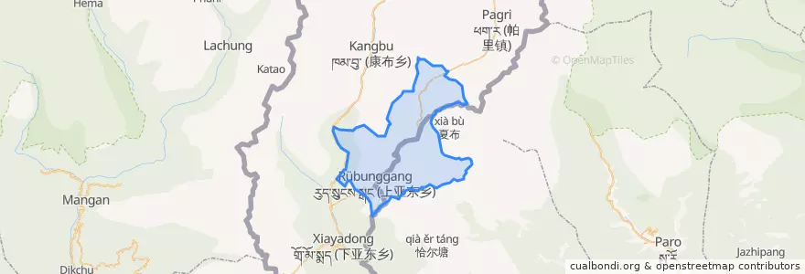 Mapa de ubicacion de 上亚东乡.