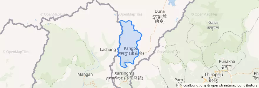 Mapa de ubicacion de Kambu.