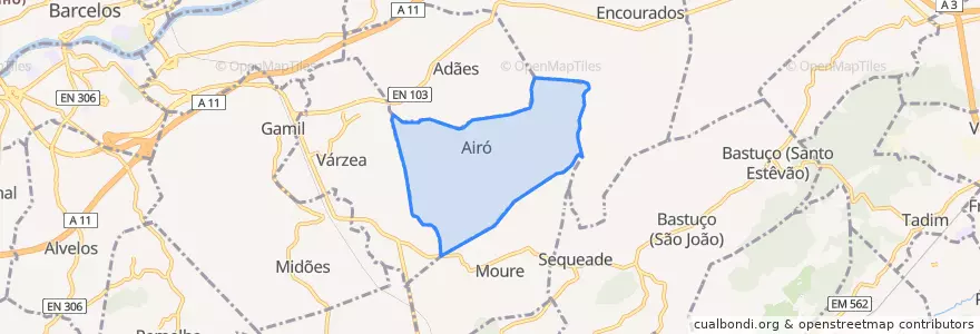 Mapa de ubicacion de Airó.