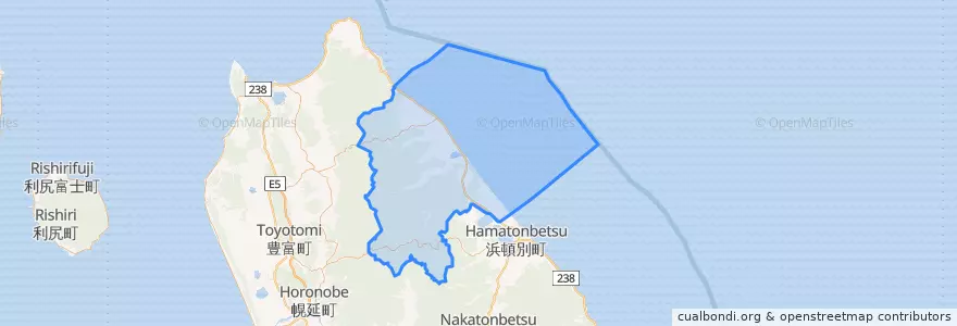 Mapa de ubicacion de 宗谷郡.