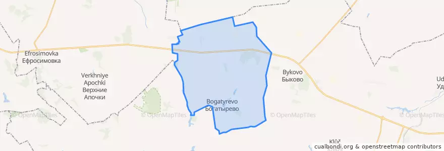 Mapa de ubicacion de Богатыревский сельсовет.