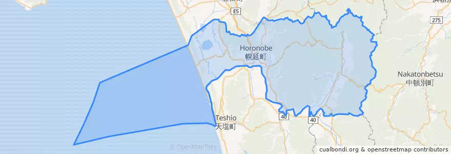 Mapa de ubicacion de 幌延町.