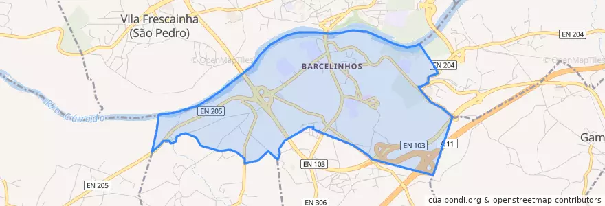Mapa de ubicacion de Barcelinhos.